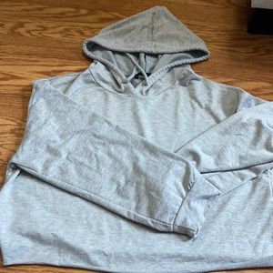 Grey cropped hoodie